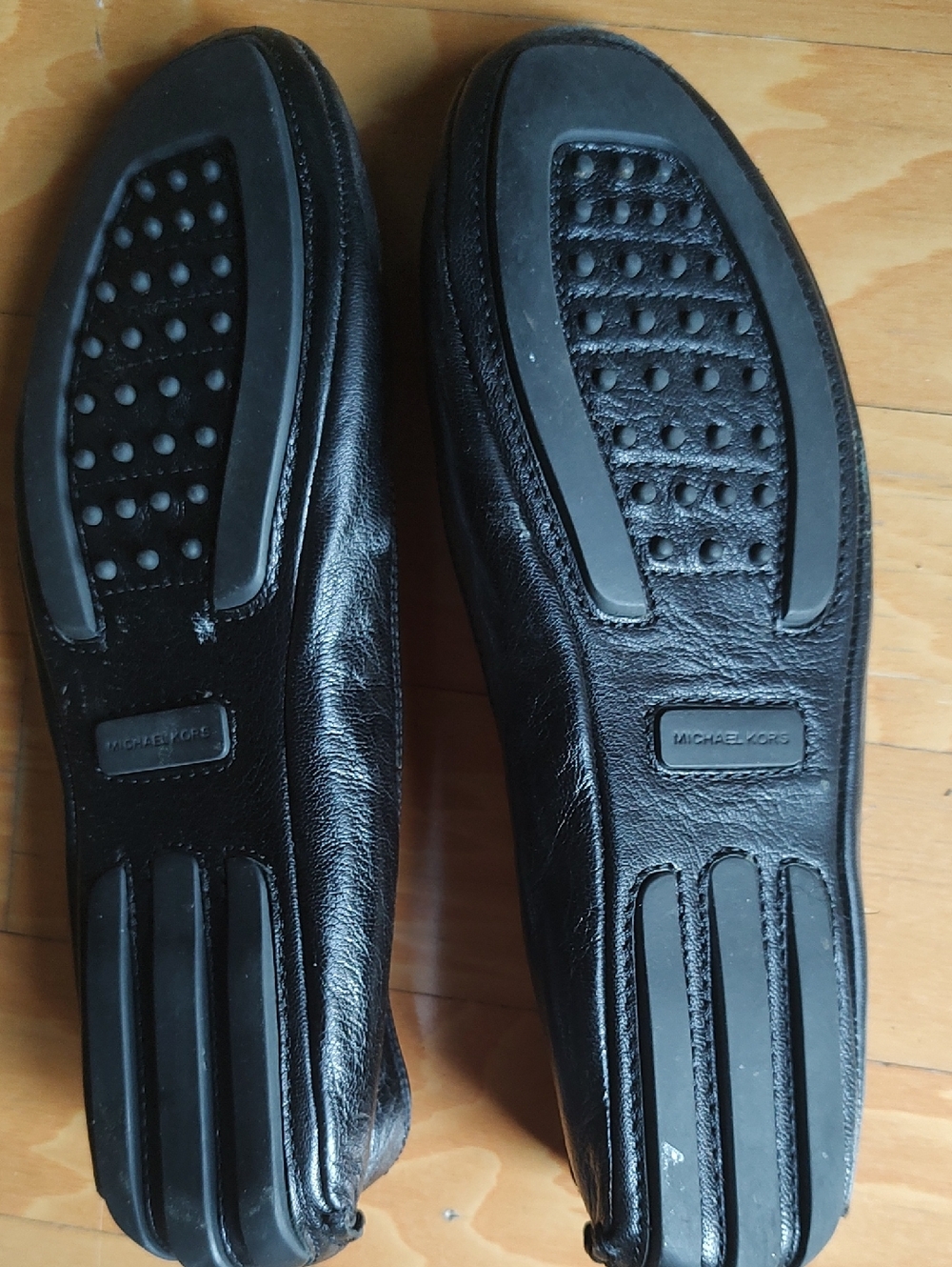 Michael Kors Black Leather Driving Loafers